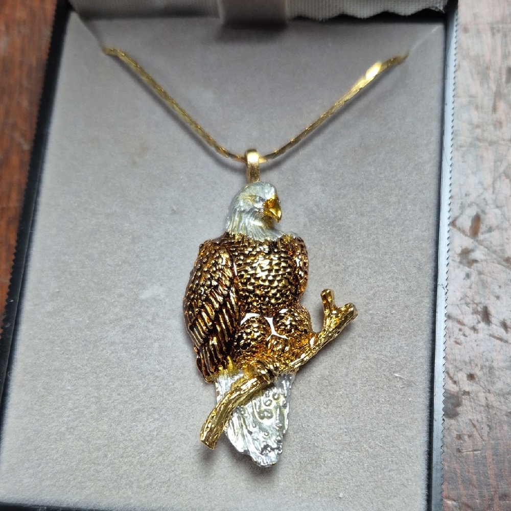 Bald Eagle Patriotic Necklace